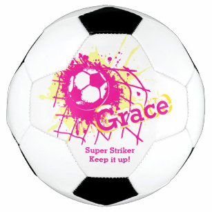 Balón De Fútbol Nombre personalizado chicas de goles de fútbol ros