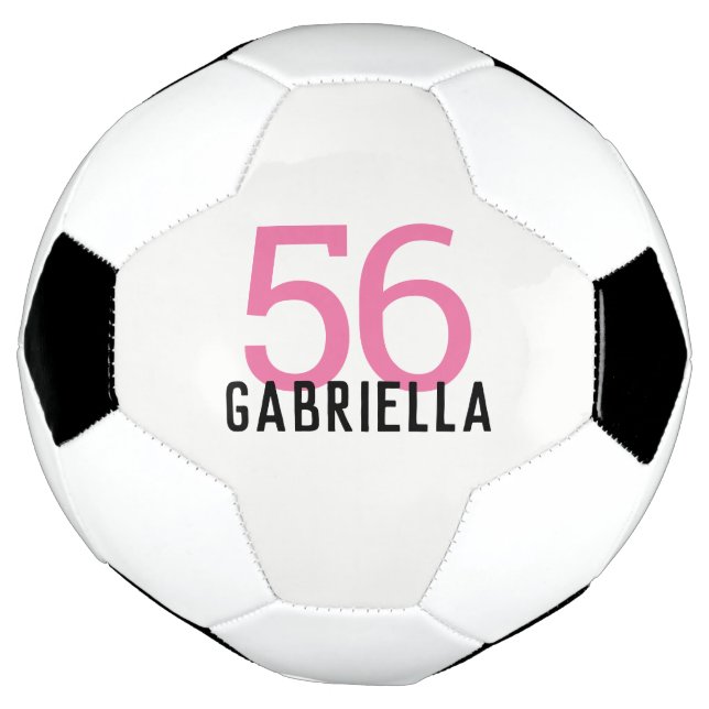 Balón De Fútbol Nombre personalizado Chicas de números personaliza (Girado)