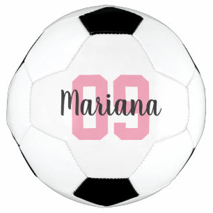 Balón De Fútbol Nombre personalizado Crear su propio Chica Rosa Pe