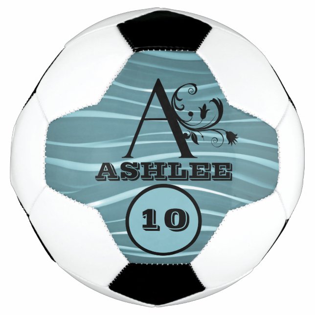 Balón De Fútbol Nombre personalizado Crear sus propias STRIPS Pers (Anverso)