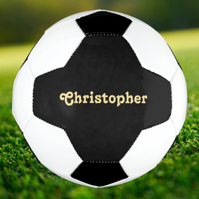 Balón De Fútbol Nombre personalizado del club de equipo del jugado (Personalized Monogrammed Player Team Club Name Soccer Ball)