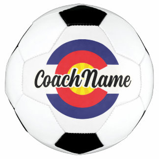 Balón De Fútbol Nombre Personalizado Diseño Colorado Genial