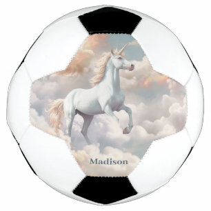 Balón De Fútbol Nombre personalizado lindo unicornio