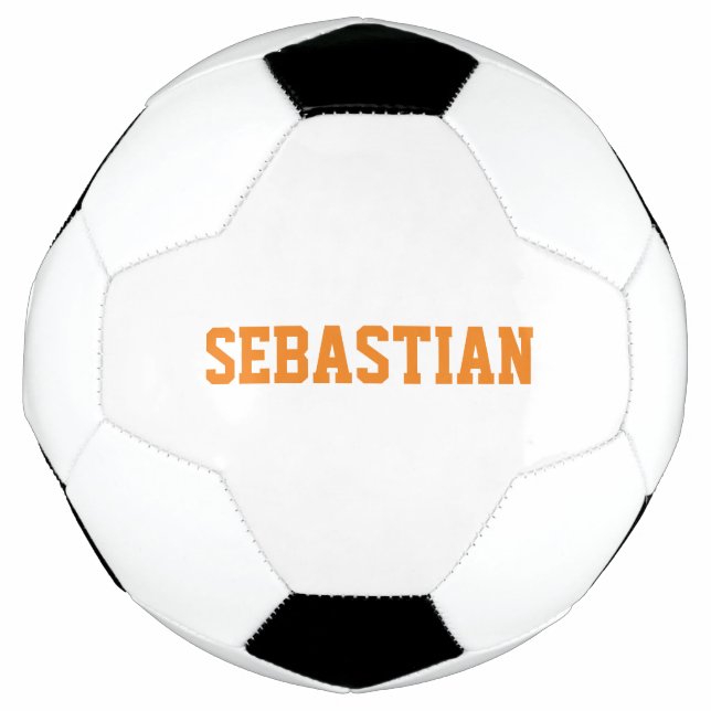 Balón De Fútbol Nombre personalizado naranja número de equipo depo (Anverso)