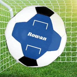 Balón De Fútbol Nombre Personalizado Niños Azul Moderno Fútbol Gua