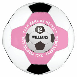 Balón De Fútbol Nombre personalizado Número de equipo Nombre rosa