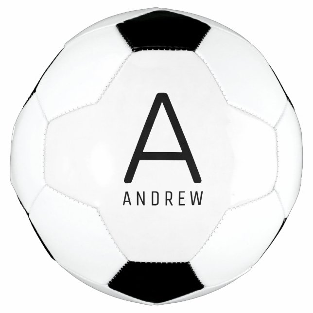 Balón De Fútbol Nombre personalizado personalizado inicial (Anverso)
