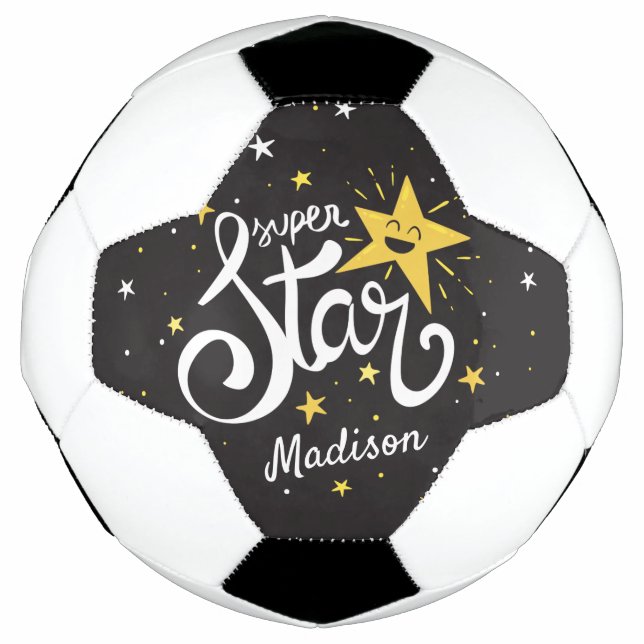 Balón De Fútbol Nombre personalizado Superestrella (Anverso)