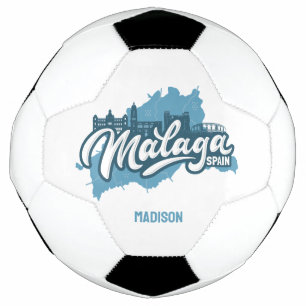Balón De Fútbol Nombre personalizado / Texto Málaga España