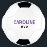 Balón De Fútbol Nombre personalizado y número de Jersey de los niñ<br><div class="desc">A tu jugador de fútbol favorito le encantará esta pelota de fútbol personalizada. Personalizar con nombre y número de jugadores. Esta pelota de fútbol personalizado será un gran regalo para navidades,  cumpleaños o cualquier otra ocasión especial.</div>
