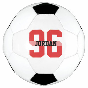 Balón De Fútbol Nombre personalizado y número Guay moderno bola de