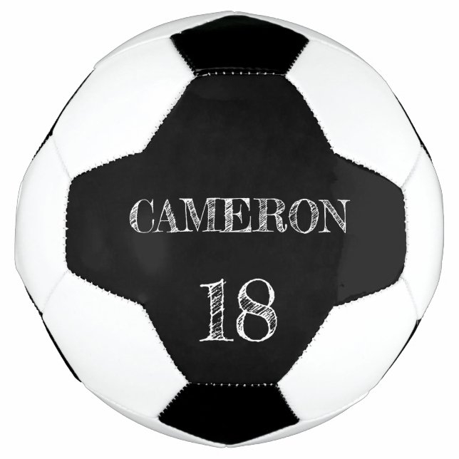 Balón De Fútbol Número de nombre del atleta simple personalizado (Anverso)