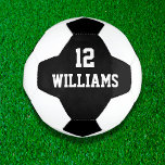 Balón De Fútbol Número de nombre personalizado personalizado perso<br><div class="desc">Nombre personalizado y número de equipo regalo de la pelota de fútbol. Diseñado por Thisisnotme©</div>