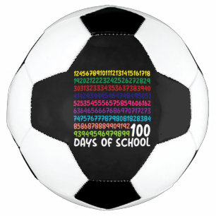 Balón De Fútbol Números matemáticos 100 días de escolares