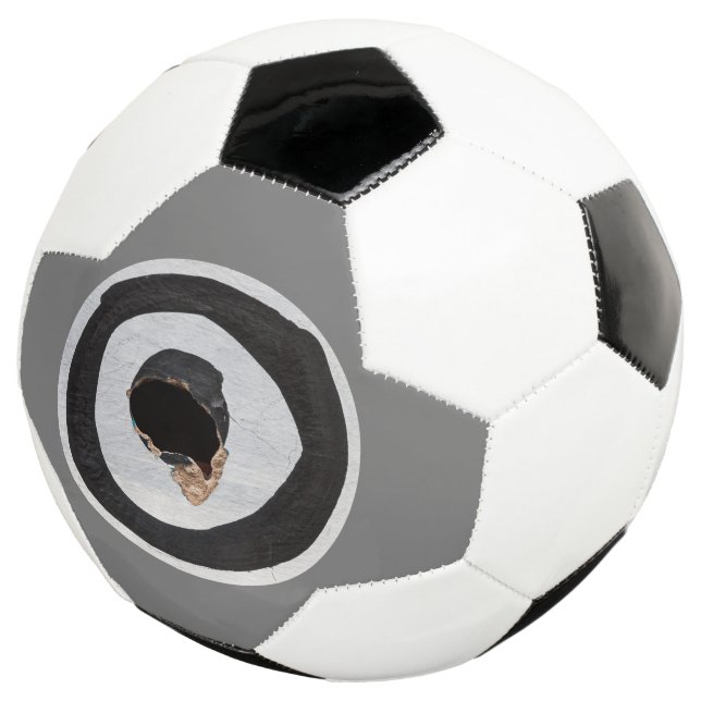 Balón De Fútbol objetivo se desmorona (Tres cuartos)