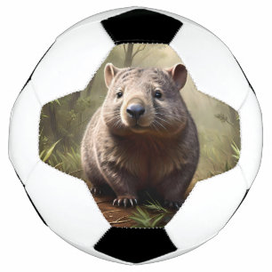 Balón De Fútbol "Oculto en el Bush: un wombat australiano salvaje"