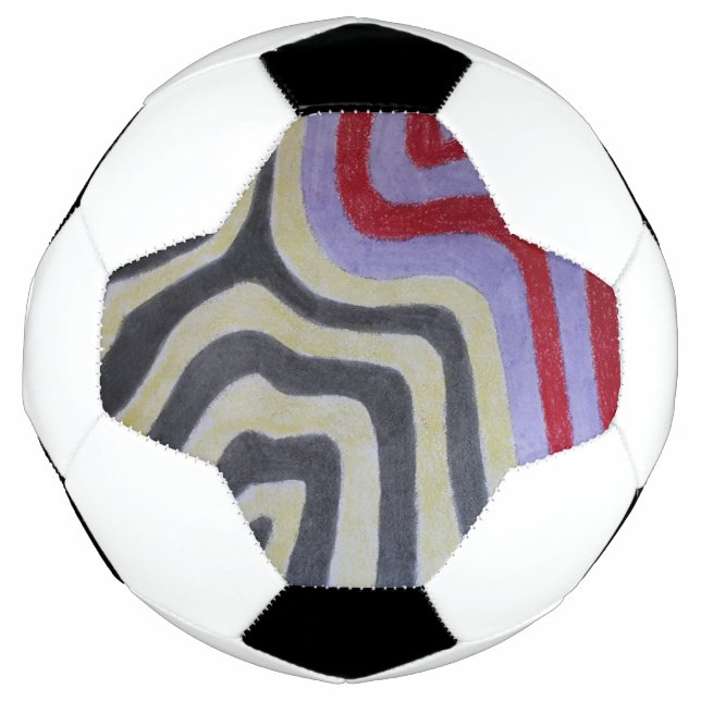 Balón de Fútbol Olas de Colores (Anverso)