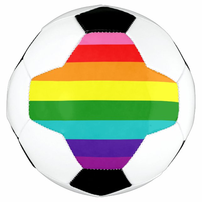 Balón De Fútbol Orgullo gay arcoiris LGBT Original Bandera de 8 fr (Anverso)