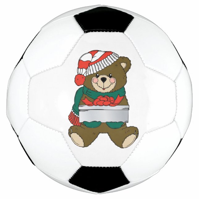BALÓN DE FÚTBOL OSO DE TEDDÍA "MERRY CHRISTMAS" (Anverso)