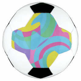 Balón De Fútbol Pale Green & Blue Modern Art Soccer Ball