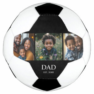 Balón De Fútbol Papá Estableció Moderno Simple Negro 3 Foto