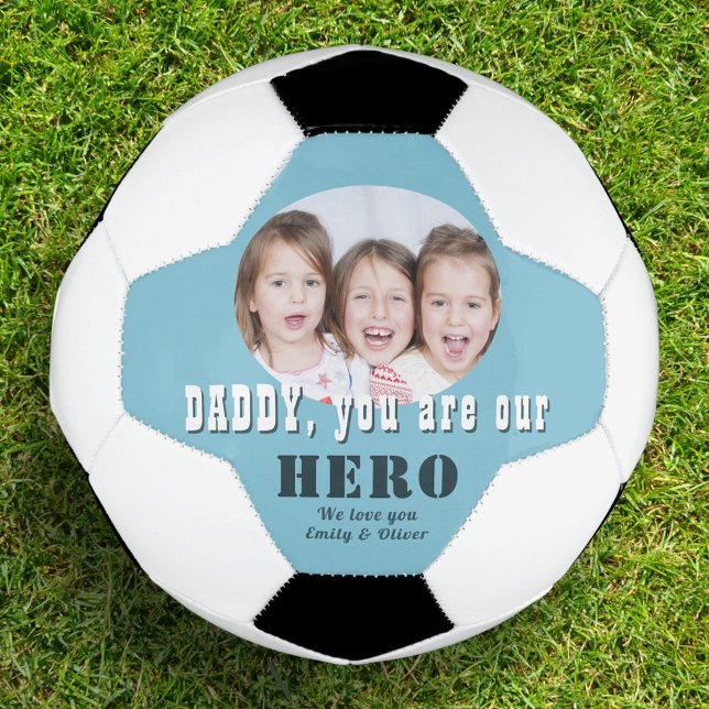 Balón De Fútbol Papi moderno eres nuestro Día de Héroe, Padre Foto (Subido por el creador)