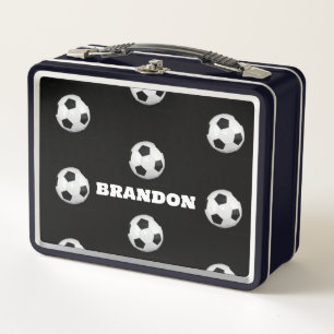 Balón de fútbol para niños negro elegante con nomb