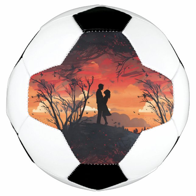 Balón De Fútbol Pareja cariñosa  (Anverso)