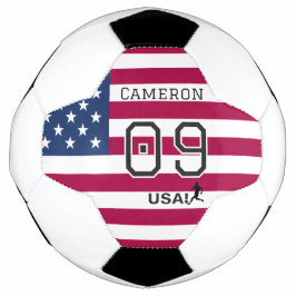 Balón De Fútbol Patriotic American Athlete Shield Stars Stripes