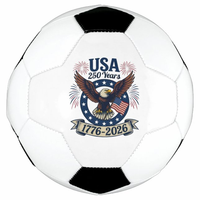 Balón De Fútbol Patriotic American Eagle 250 Years 1776-2026 (Anverso)