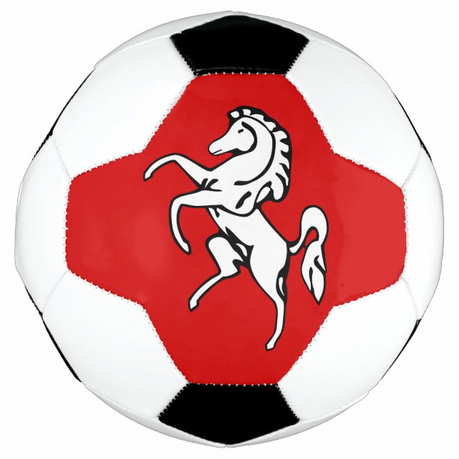 Balón De Fútbol Patriotic Soccer Ball with Flag of Kent, England (Anverso)