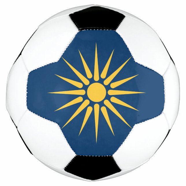 Balón De Fútbol Patriotic Soccer Ball with Flag of Macedonia (Anverso)