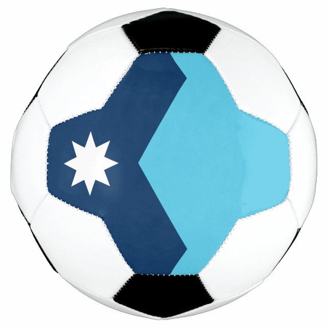 Balón De Fútbol Patriotic Soccer Ball with Flag of Minnesota, USA (Anverso)