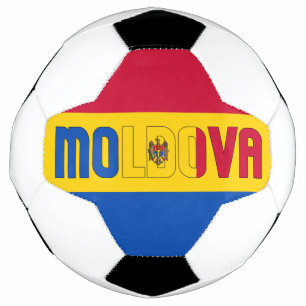 Balón De Fútbol Patriótico adorable de la bandera de Moldavia