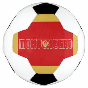 Balón De Fútbol Patriótico adorable de la bandera de Montenegro