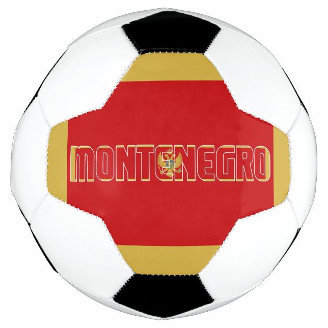 Balón De Fútbol Patriótico adorable de la bandera de Montenegro (Anverso)