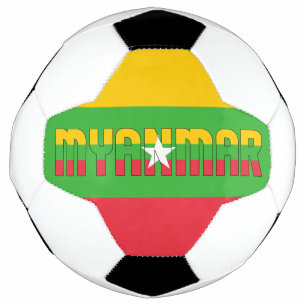 Balón De Fútbol Patriótico adorable de la bandera de Myanmar