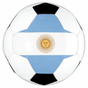 Balón de fútbol patriótico con bandera argentina