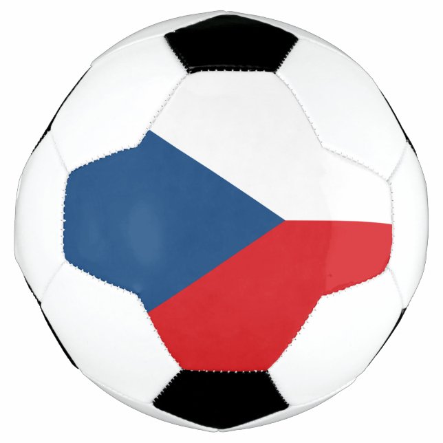 Balón de fútbol patriótico con bandera checa (Anverso)