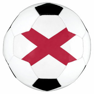 Balón de fútbol patriótico con bandera de Alabama,
