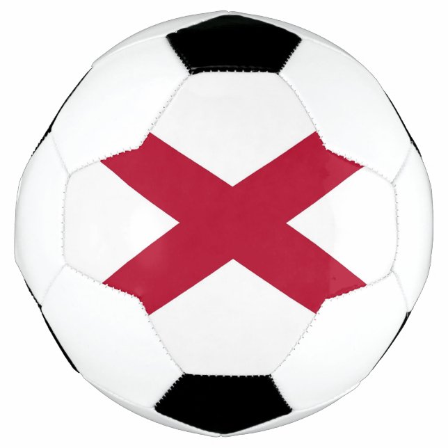 Balón de fútbol patriótico con bandera de Alabama, (Anverso)