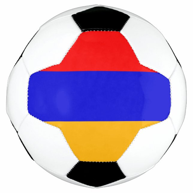 Balón de fútbol patriótico con bandera de Armenia (Anverso)