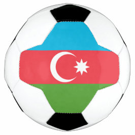 Balón de fútbol patriótico con bandera de Azerbaiy