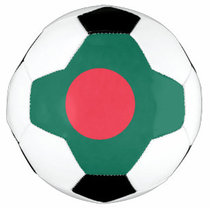 Balón de fútbol patriótico con bandera de Banglade