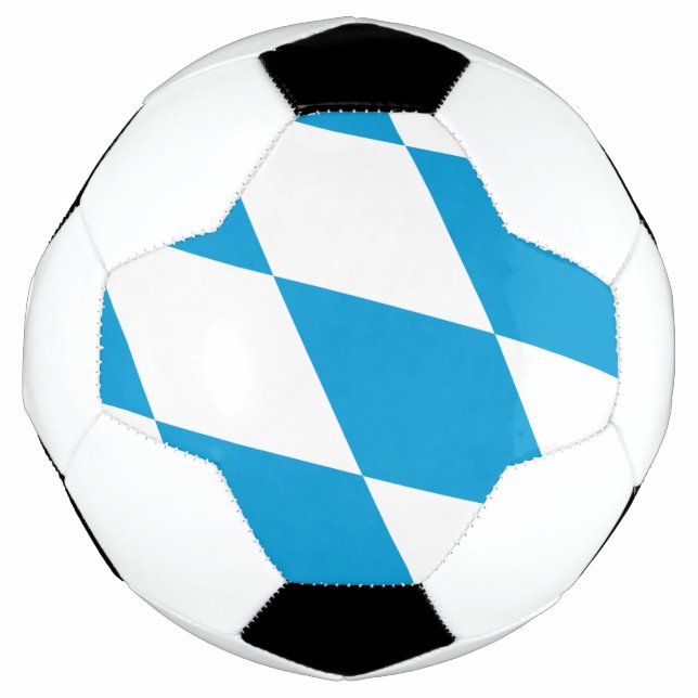 Balón de fútbol patriótico con bandera de Baviera (Anverso)