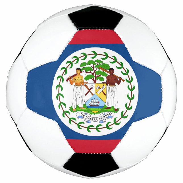 Balón de fútbol patriótico con bandera de Belice (Anverso)