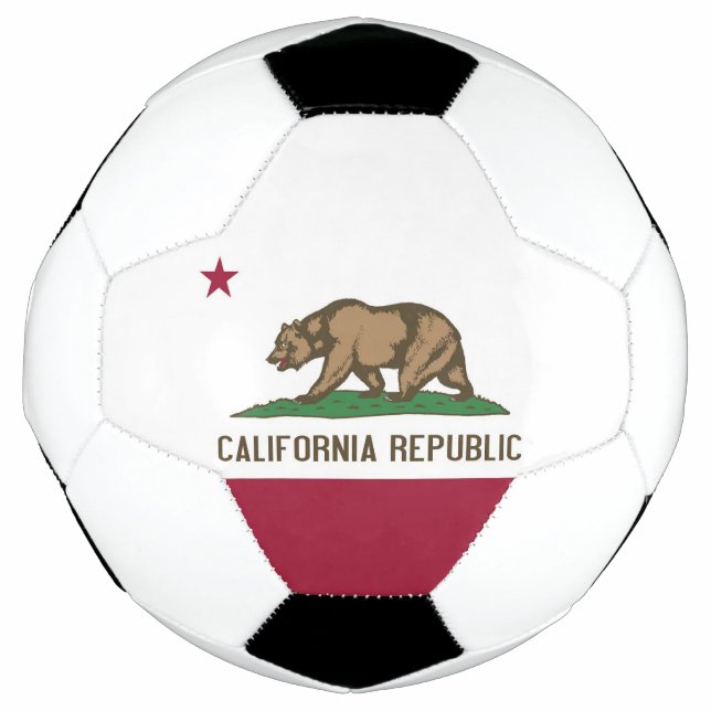 Balón de fútbol patriótico con bandera de Californ (Anverso)