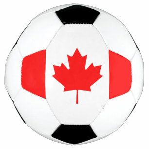 Balón de fútbol patriótico con bandera de Canadá