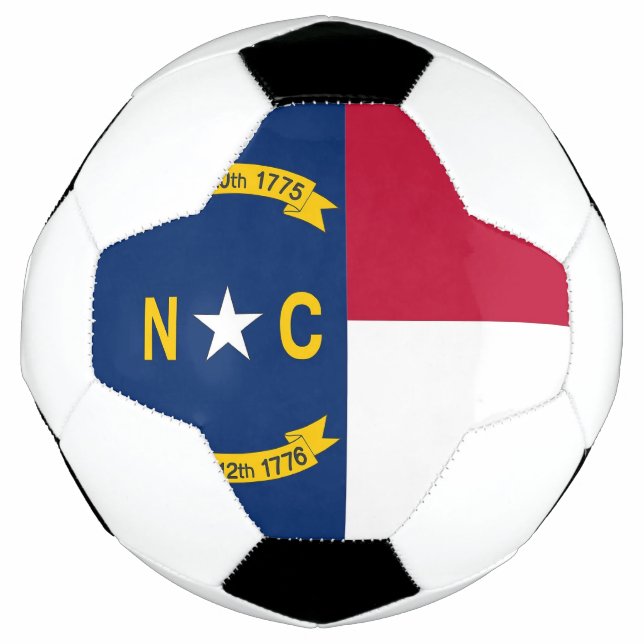 Balón de fútbol patriótico con bandera de Carolina (Anverso)