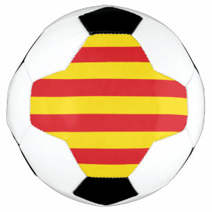 Balón de fútbol patriótico con bandera de Cataluña